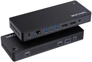 WAVLINK USB 4 Docking Station, 40Gbps 96W PD Charging, Single Display 8K, Dual Monitors With 2X DisplayPort, Ethernet, 10Gbps USB C Hub for Windows Mac Chrome With Thunderbolt 4/3