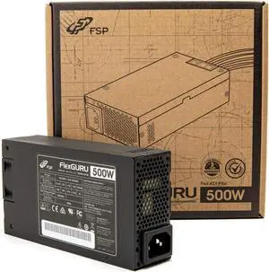 FSP FlexGURU Pro Power Supply, Flex ATX 500W, 80 Plus Gold, (FSP500-57FDB)