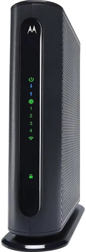MOTOROLA 8x4 343 Mbps DOCSIS 3.0 N300 Cable Modem with Wi-Fi Gigabit Router, Model MG7310, Certified by Comcast, Charter Spectrum, Time Warner, Cox, BrightHouse, More