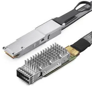 10Gtek 100G QSFP28 to QSFP28 Extender Cage with EEPROM on Extender Side, 3M Flat Cable in Nylon Jacket, 30AWG, 30cm