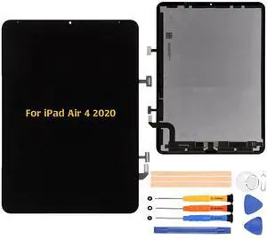 A-MIND for iPad Air 4 2020 10.9" Replacement LCD Display Touch Digitizer Assembly A2324 A2072 A2325 A2316 Full Repair Kit with LCD and Tools(Black)