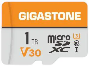 GIGASTONE 1TB Micro SD Card, 4K Video Pro, Surveillance, Security Camera, Action Camera, Drone, 140MB/s MicroSDXC Memory Card UHS-I V30 Class 10