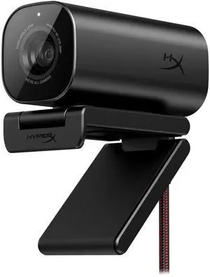 HyperX Vision S  Webcam, 4K Video Recording @ 30fps, 90° Field-of-View, Responsive Autofocus, Hyperflex Cable, Aluminum Body, Plug and Play, Sony Starvis 8MP Sensor, 5G2P Lens, USB-C  Black