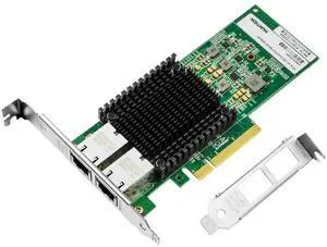 10Gb PCI-E NIC Network Card for Intel X550-T2, Dual RJ45 Port, With X550 Controller, 10G PCI Express LAN Adapter Support Windows Server/Linux/VMware