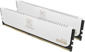TEAMGROUP T-Create Expert Overclocking 10L CL40 DDR5 64GB Kit (2 x 32GB) 6400MHz (PC5-51200) Intel XMP 3.0 & AMD Expo Compatible Desktop Memory Module Ram White - CTCWD564G6400HC40BDC01