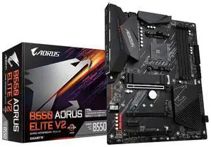 Gigabyte B550 AORUS Elite V2 (AMD Ryzen 5000/B550/ATX/PCIe4.0/DDR4/USB3.2 Gen 1/Realtek ALC1200/M.2/2.5 GbE LAN/HDMI/DP/Gaming Motherboard)