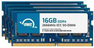 OWC 64GB (4x16GB) DDR4 2666MHz PC4-21300 CL19 2RX8 ECC Unbuffered SODIMM 1.2V 260-pin Memory RAM Compatible with Synology D4ECSO-2666-16G, D4ES01-16G