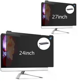 2 Pack [24 Inch 16:9 & 27 Inch 16:9] Haning Computer Privacy Screen Filters for Widescreen Monitors