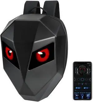 DABASHAN Motorcycle Backpack for Men, LED Backpack With DIY Programmable Full Color Screen, Hard Shell Large Capacity Waterproof Helmet Bag Laptop Backpack