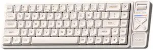 IQUNIX Magi65 Pro Low Profile Mechanical Keyboard Wireless 65% Keyboard Ultra Slim for Creamy Typing, Hot Swappable, RGB Backlit, PBT Keycaps, Aluminum Case, BT/2.4G/USB-C, Mac/Windows (Ochre White)