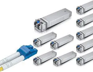 1 Pack of 1-Meter LC to LC OS2 Fiber Patch Cable & 10 Pack of 10GBase-LR SFP+ Transceiver