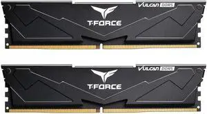 TEAMGROUP T-Force Vulcan DDR5 64GB (2x32GB) 6000MHz (PC5-48000) CL38 Intel XMP 3.0 & AMD Expo Compatible Desktop Memory Module Ram Black FLBD564G6000HC38JDC01