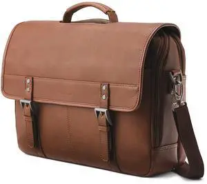 Samsonite Classic Leather Flapover, Cognac , One Size