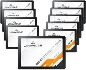 Timetec 256GBx10 (10 Pack) SSD 3D NAND SATA III 6Gb/s 2.5 Inch 7mm (0.28") Read Up to 550 MB/s SLC Cache Performance Boost Internal Solid State Drive for PC Computer Desktop and Laptop (Pinnacle)