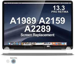A1989 A2159 A2289 A2251 Screen Replacement for MacBook Pro 13.3" 2018 2019 2020 Year 13-inch Retina Full LED LCD Display Assembly EMC 3358 3214 3301 3348 3456 2560x1600 (Space Gray)