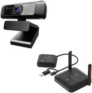 j5create USB Streaming Webcam + Wireless Extender for USB Webcam