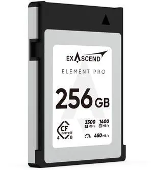 Exascend Element Pro CFexpress 4.0 Type B Card 2 TB / 1 TB / 512 GB, Max. Read 3500 MB/s, Ideal for Express Transfer of Large Photo and Video Files (512, GB)