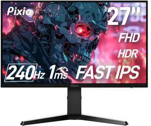Pixio PX279 Prime Neo 27 inch 240Hz Refresh Rate FHD 1080p Resolution Fast IPS Panel 1ms GTG Response Time Gaming Monitor with Adaptive Sync and Fully Adjustable Stand