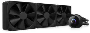 NZXT 360mm AIO CPU Liquid Cooler with Customizable LCD Display, High-Performance Pump, 3 Fans - Black