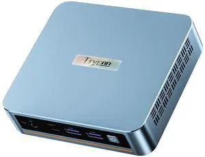 Trycoo Mini PC 12th N95, 16GB DDR4 512GB SSD, WI6 Alder Lake N95 Desktop Mini Computer with Type-C, Dual HD, RJ45 LAN Ethernet, 4K Triple Display, WiFi5, BT4.2