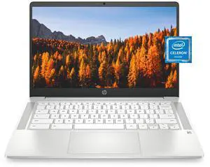 HP Chromebook 14 Laptop, Intel Celeron N4020, 4 GB RAM, 32 GB eMMC, 14 HD Micro-Edge Display, Chrome OS, Thin & Portable, 4K Graphics, Snow White Keyboard (14a-na0023nr, 2021, Ceramic White) HP Chromebook 14 Laptop, Intel Celeron N4020, 4 GB RAM, 32 GB eMMC, 14 HD Micro-Edge Display, Chrome OS, Thin & Portable, 4K Graphics, Snow White Keyboard (14a-na0023nr, 2021, Ceramic White)