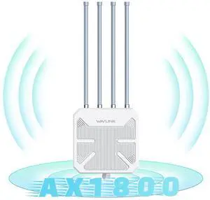 WAVLINK AX1800 Outdoor WiFi Extender Long Range, Weatherproof WiFi Signal Booster Outdoor with POE, Dual Band 2.4/5GHz, Support AP/Repeater/Router Mode for Farm