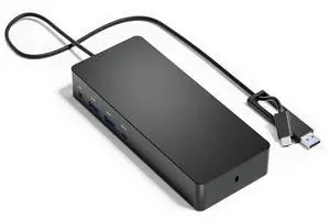 D6000 Universal Docking Station,Up to Triple 4K or Single 5K Display by USB-C,Compatibility with Windows and MacOS,with 1 HDMI, 2 DisplayPort,1Gb Ethernet,4 USB3.0-A 1 Type-C,1 Audio,1 Speaker Out
