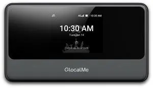 GlocalMe MeowGo G40Pro 4G Portable WiFi Hotspot for Travel in 200+ Countries, Upgraded 4G+ Mobile Hotspot Device with AI HyperConn, Speed Up to 390Mbps, No SIM Card Needed, 10 Connected Devices