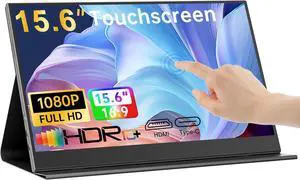 UFYQL 15.6-Inch Portable Touchscreen Monitor, 1080P FHD IPS Display with Magnetic Case, HDMI & USB-C Plug-and-Play, External Monitor for Laptop, Phone, Xbox, Switch, PS4/5 (15.6" Touchscreen Monito)