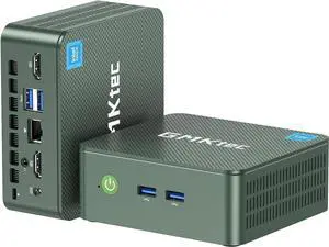 GMKtec Mini PC Intel N150 (Up to 3.6GHz) Intel i226-V 2.5Gbps Desktop Computers 16GB DDR4 256GB PCIe M.2 NVMe SSD 4K Dual HDMI/USB3.2/RJ45/ WiFi 6 BT5.2 for Office, Business Nucbox G3 Plus