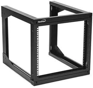 NavePoint 9U Server Rack with Swing Gate - Wall Mount Rack for 19 Inch IT & AV Equipment - 24' Deep, Black