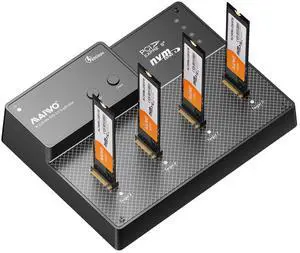 MAIWO 4 Bay M.2 NVMe SSD Dock with Cooling Fan, USB4.0 NVMe Cloner Duplicator, Supports 1-to-3 Offline Clone & Software RAID,40Gbps High Speed, Backward Compatible Thunderbolt 4/3