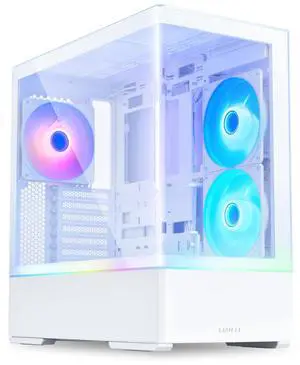 LIAN LI Mid-Tower ATX PC Case, 3 x 140mm ARGB Fans, Chassis with Front & Side Tempered Glass Panels, Liquid Cooling Ready, Gaming Computer Case, (CG237 RGB - ATX -White)