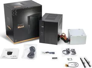 ASRock DeskMeet X600 Barebone Kit - AM5, Ryzen 9000/8000/7000, DDR5-7200+, PCIe 4.0 x16, Dual M.2 (Gen5+Gen4), USB4, 500W PSU, 8L Compact (No CPU/RAM/Storage)