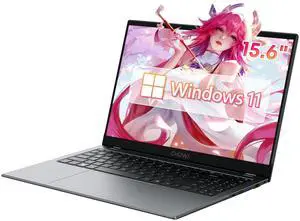 CHUWI 15.6'' Laptop Computer, 256GB SSD 8GB DDR4, Windows 11 Business Laptop with Intel Celeron N4020, 2K FHD Display, TF Card, WiFi, Bluetooth, HDMI, Type-C, 38Wh Battery, Grey (Herobook Plus)