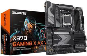 Gigabyte Ultra Durable X670 Gaming X AX V2 Gaming Desktop Motherboard - AMD X670 Chipset - Socket AM5 - ATX - 5-Year Warranty