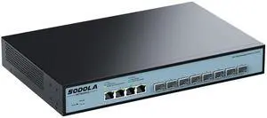 SODOLA 12 Port 10Gb Managed Switch, 8x10G SFP+ & 4x10GBase-T Ports, Fan Cooling, Support 1U Rack Mount, Web GUI for LACP/QoS/VLAN/SNMP 10G Multi-gig Network Switch