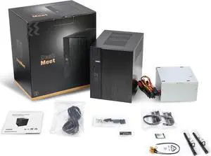 ASRock DeskMeet B660 Mini PC Barebone Kit  Intel B660, Supports 14th/13th/12th Gen Intel Core CPUs, DDR4 128GB, PCIe 4.0, Dual M.2, 500W PSU, USB-C, HDMI/DP/D-Sub (No CPU/RAM/Storage)