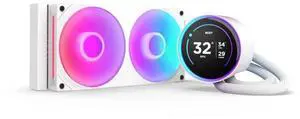 NZXT Kraken Elite 240 RGB 2024 - AIO CPU Liquid Cooler - 240mm Radiator - 2 x F120P Fans - Customizable 2.72" IPS LCD - NZXT Turbine Pump - AMD® AM5, AM4 - Intel® LGA 1851/1700, 1200/115X - White
