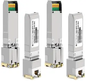 OPSTRAN 10GBASE-T SFP+ RJ45 Copper Transceiver Module Compatible with Fortinet FN-TRAN-SFP+GC FS-TRAN-SFP+GC 10G SFP+ 30m Cat6a/7 4 Pack