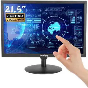 Suprlipy 21.5 Inch Touch Screen Monitor FHD1920x1080 Support HDMI VGA AV USB BNC, 10 Points Capacitive Touch TFT LED 16:9 Monitor for Laptop PC Xbox PS5/PS4 Switch POS Systems Built-in LounSpeakers