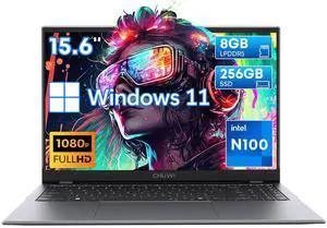 CHUWI 15.6 inch Laptop, 8GB LPDDR5 RAM 256GB SSD, Intel N100(Beat N95/N5095, 3.4GHz), Windows 11 Laptops PC, FHD 2K IPS Display, 1TB SSD Expand, RJ45, WiFi 6, BT5.2, HDMI, USB3.0, Webcam CHUWI 15.6 inch Laptop, 8GB LPDDR5 RAM 256GB SSD, Intel N100(Beat N95/N5095, 3.4GHz), Windows 11 Laptops PC, FHD 2K IPS Display, 1TB SSD Expand, RJ45, WiFi 6, BT5.2, HDMI, USB3.0, Webcam