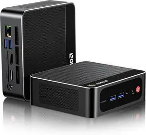 Beelink Mini PC, AMD Ryzen 5500U (6C/12T, Up to 4.0GHz), 16GB DDR4 500GB M.2 NVME SSD, Mini Computer Support 2.5G LAN/Triple Display/USB3.2/WiFi6/BT5.2 Home/Office Micro Desktop Computer