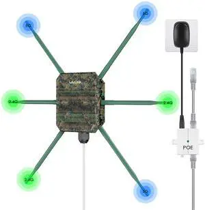 WAVLINK WiFi6 Outdoor Access Point, Dual Band 2.4G+5G AX3000 Long Range Outdoor WiFi Mesh Extender with PoE/6x7dBi High-gain Antennas/IP67 Weatherproof Enclosure/Signal Booster Amplifier