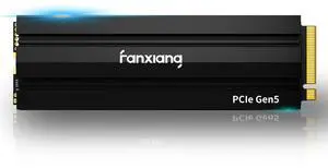 fanxiang 2TB Gen5 NVMe M.2 SSD with Heatsink - Up to 12000 MB/s PCIe 5.0 SSD TLC Internal Gaming SSD Solid State Drive for DirectStorage/Video Editing/Design S900Pro