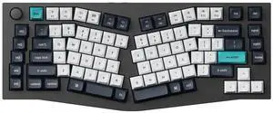 Keychron Q10 Max Alice 75% Layout Custom Wireless Mechanical Keyboard with Knob, QMK/VIA Programmable 2.4 GHz/Bluetooth/Wired RGB Backlit Aluminum Ergonomic for Mac Windows, Gateron Red Switch