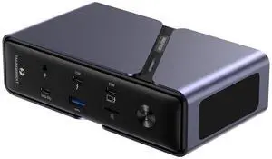 MINISFORUM TB4-01 12-in-1 Docking Station,Intel JHL8440 Thunderbolt 4 Controller,PD 85W,HDMI 2.1/DP1.4,SD/TF, Thunderbolt 4X 2,3 x USBA,1 x USB C,2.5G RJ45