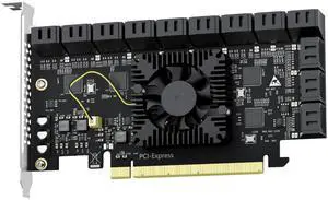 GLOTRENDS SA3824 24-Port PCIe X16 SATA Expansion Card, Compatible with Windows,Linux,Mac OS,NAS