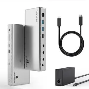 Thunderbolt 4 Dock, WAVLINK Docking Station with Dual 4K@60Hz Monitors, Four Thunderbolt 4 Ports, 98W PD, 2.5G RJ45 Ethernet, SD V4.0, 10Gbps USB3.1, for MacBook Pro/Air etc