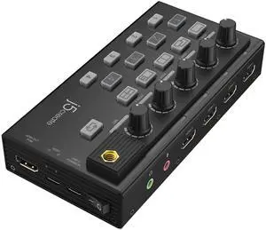 j5create All-in-One Live Streaming Station - Quad HDMI Capture, Audio Mixer, Video Switcher, Plug & Play, for Streaming, Video Conferencing, Teaching, Broadcasting (JVA08)
